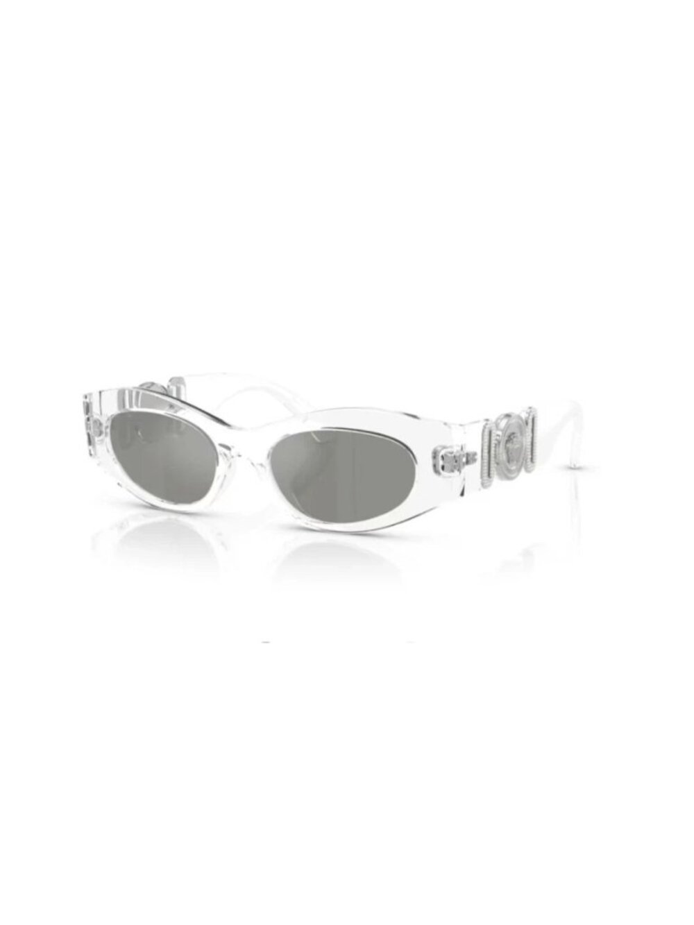 Versace VE4480U 148/30 Crystal/Green Mirror Silver Cat-Eye Women's Sunglasses